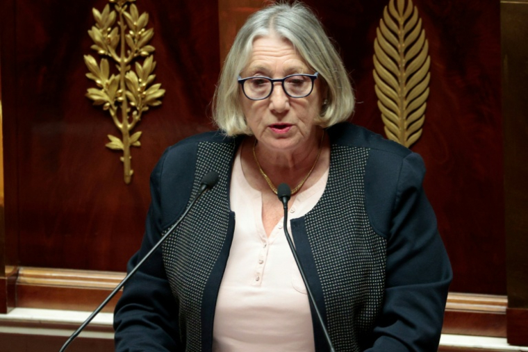 La députée du Rassemblement national (RN), Joëlle Mélin, à l'Assemblée nationale, à Paris, le 21 novembre 2022 ( AFP / Geoffroy VAN DER HASSELT )
