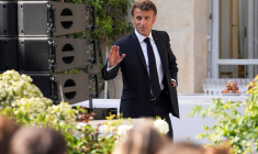 Le président français Emmanuel Macron à l'Elysée à Paris, en France