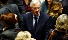 Michel Barnier après une séance de questions au gouvernement à l'Assemblée nationale