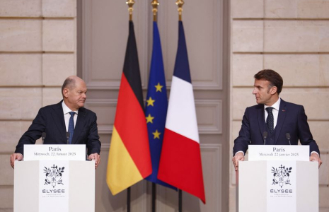 German Chancellor Olaf Scholz visits Paris