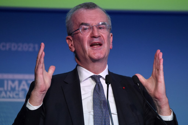 François Villeroy de Galhau à Paris, le 26 octobre 2021. ( AFP / ERIC PIERMONT )