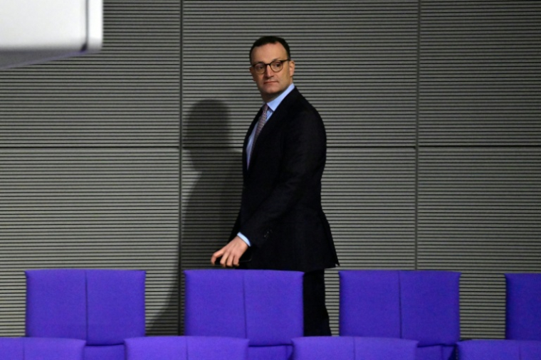 Le chef des députés conservateurs allemands, Jens Spahn, assiste à une séance plénière du Bundestag, la chambre basse du Parlement, le 5 décembre 2025 à Berlin  ( AFP / John MACDOUGALL )