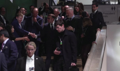 Davos: arrivée du président français Emmanuel Macron