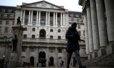 La Banque d'Angleterre dans le quartier financier de la City de Londres