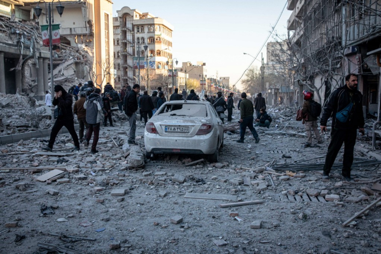 Téhéran, en Iran, après une frappe israélienne, le 3 mars 2026.  ( ISNA / MAJID KHAHI )