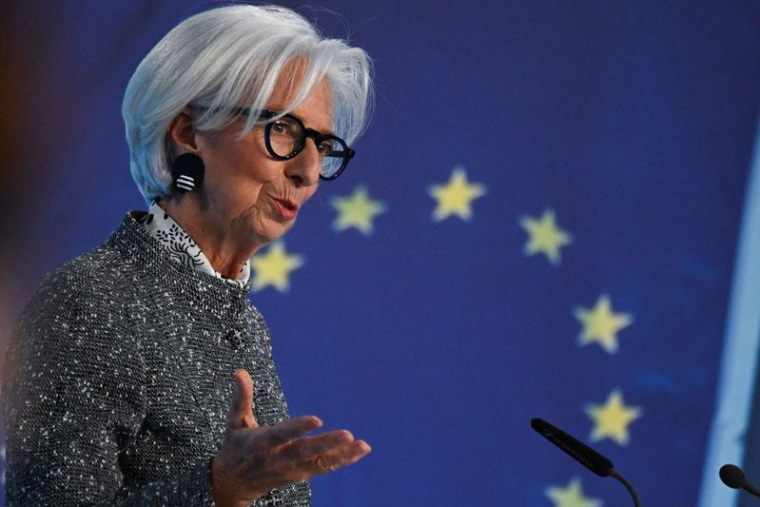 Christine Lagarde au siège de la BCE à Francfort