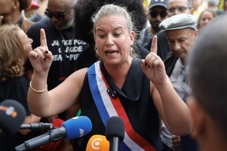 La cheffe des députés LFI Mathilde Panot à Paris le 20 septembre 2026 ( AFP / GEOFFROY VAN DER HASSELT )
