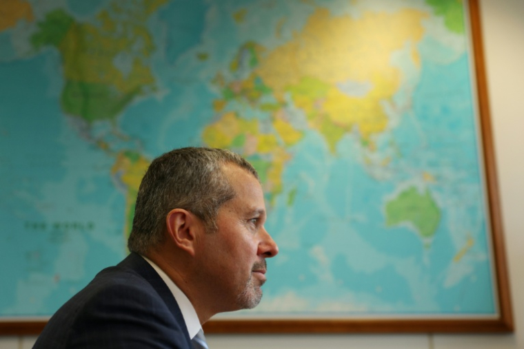 Arsenio Dominguez, le secrétaire général de l'OMI, le 8 octobre 2025, à Londres ( AFP / Adrian DENNIS )