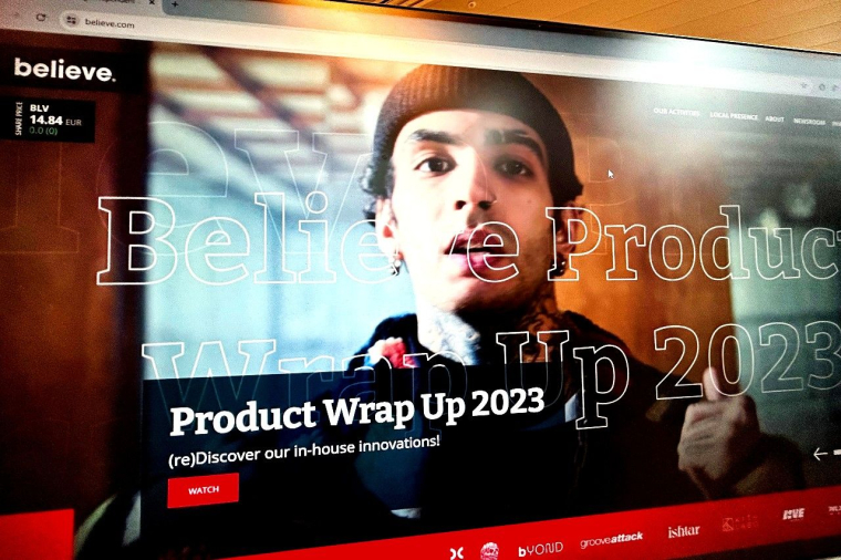 Site internet de Believe (crédit photo :  / L. Grassin )