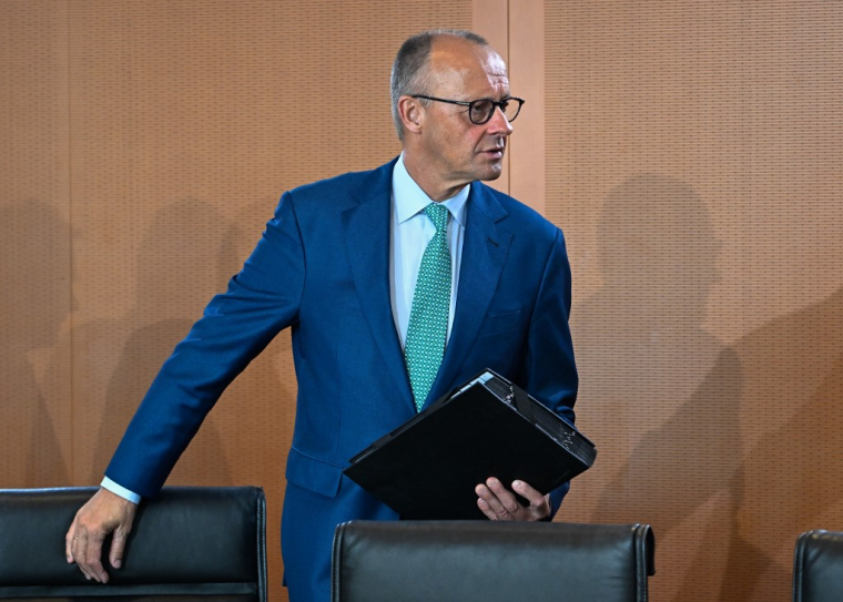 Friedrich Merz, à Berlin, le 22 juillet 2026 ( AFP / TOBIAS SCHWARZ )