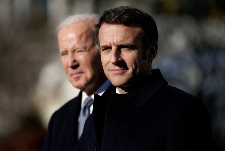 Le président français Emmanuel Macron et le président américain Joe Biden à la Maison Blanche à Washington