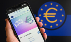 Application de la Banque centrale européenne consacrée à l'euro numérique,  février 2026 ( AFP / Nicolas TUCAT )