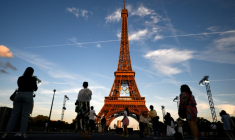 La tour Eiffel lors des Jeux olympiques, le 11 juillet 2024 ( AFP / Luis ROBAYO )