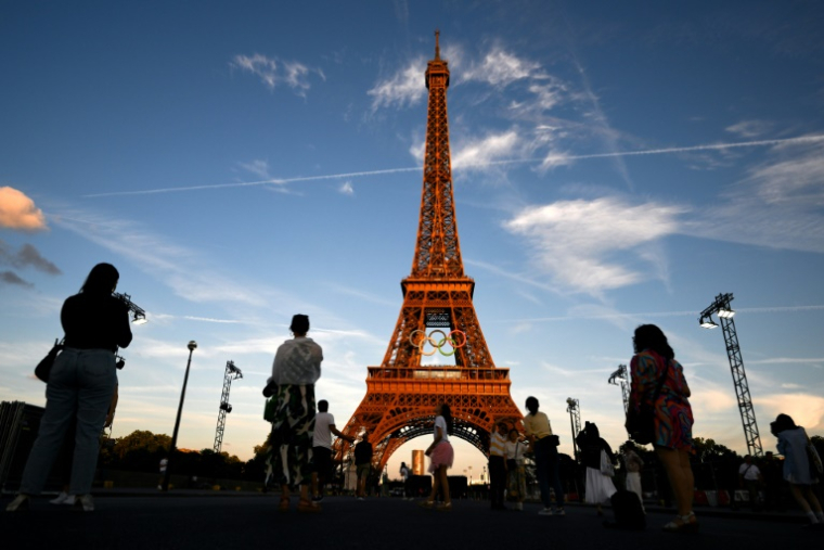 La tour Eiffel lors des Jeux olympiques, le 11 juillet 2024 ( AFP / Luis ROBAYO )