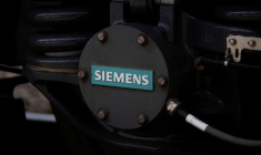 Photo d'archives du logo de Siemens
