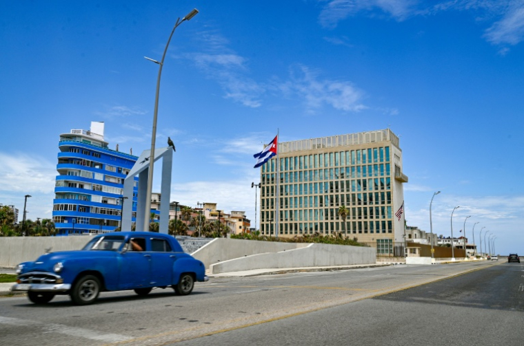 L'ambassade des Etats-Unis à La Havane, le 2 juin 2026 à Cuba ( AFP / ADALBERTO ROQUE )