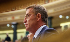 Alberto Nunez Feijoo au parlement espagnol, à Madrid