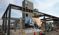 Un chantier de construction d'immeubles résidentiels à Détroit