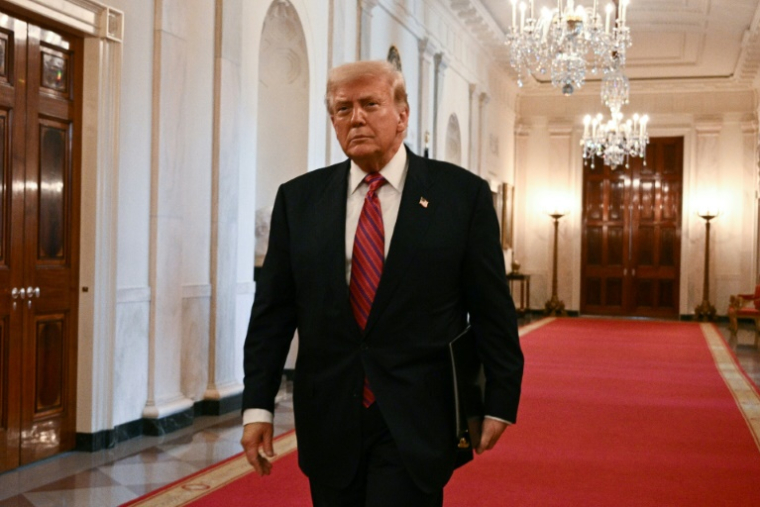 Le président américain Donald Trump à la Maison Blanche, à Washington, aux Etats-Unis, le 18 juillet 2025 ( AFP / Brendan SMIALOWSKI )