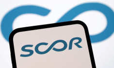 L'illustration montre le logo de Scor