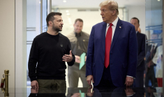 Volodymyr Zelensky et Donald Trump à New York, aux États-Unis, le 27 septembre 2024. ( UKRAINIAN PRESIDENTIAL PRESS SER / HANDOUT )