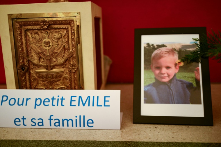 Un portrait d'Emile à la chapelle de La Bouilladisse, dans les Bouches-du-Rhône, le 21 mars 2024 ( AFP / CHRISTOPHE SIMON )