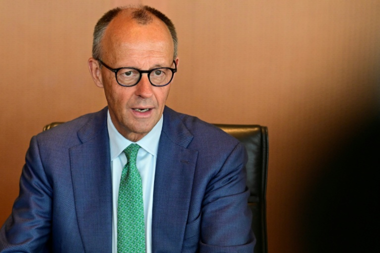 Le chancelier allemand Friedrich Merz à Berlin le 10 juin 2026 ( AFP / John MACDOUGALL )