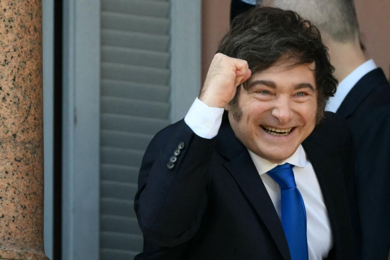 Javier Milei, à Buenos Aires, le 5 juillet 2025 ( AFP / LUIS ROBAYO )