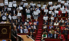 La réforme des retraites à l'Assemblée nationale à Paris