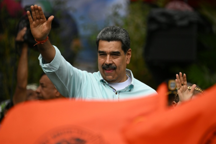 Le président vénézuélien Nicolas Maduro lors d'un rassemblement à Caracas, le 10 décembre 2025 ( AFP / Federico PARRA )