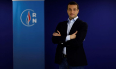 Le candidat à la présidence du Rassemblement national Jordan Bardella