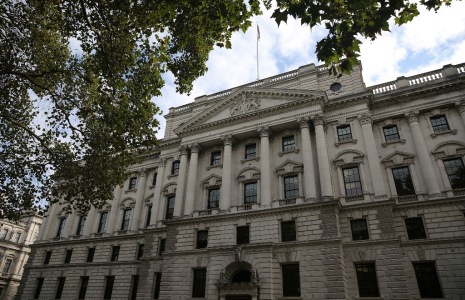 Le siège du Trésor britannique, à Londres. ( AFP / ISABEL INFANTES )