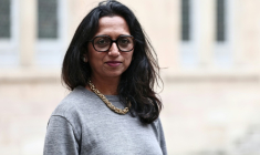 La romancière mauricienne Nathacha Appanah, à Paris le 3 novembre 2025 ( AFP / Thibaud MORITZ )