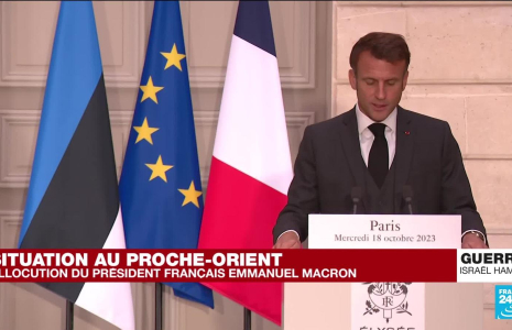 Situation au Proche-Orient : allocution du président français Emmanuel Macron