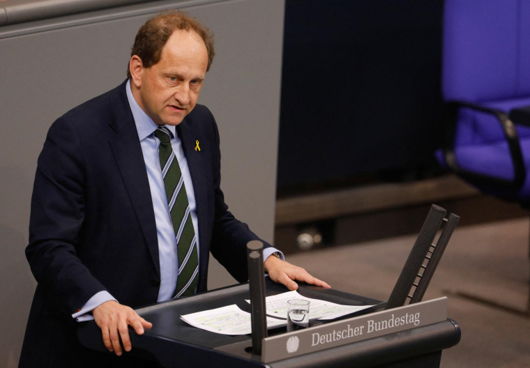 Alexander Graf Lambsdorff lors d'une session au Bundestag, le 21 novembre 2017. ( AFP / ODD ANDERSEN )