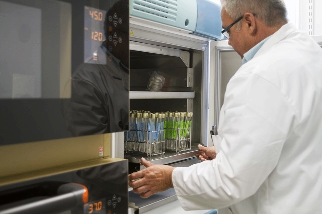 Carbios a déjà démontré sa capacité à dégrader du PET, reste maintenant à extrapoler le procédé au niveau industriel. (crédit : Carbios)