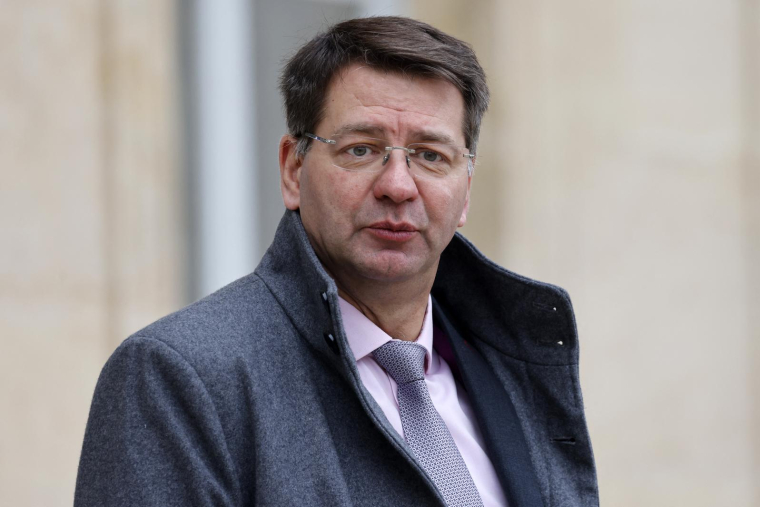 Patrice Vergriete à Paris, le 21 février 2024. ( AFP / LUDOVIC MARIN )