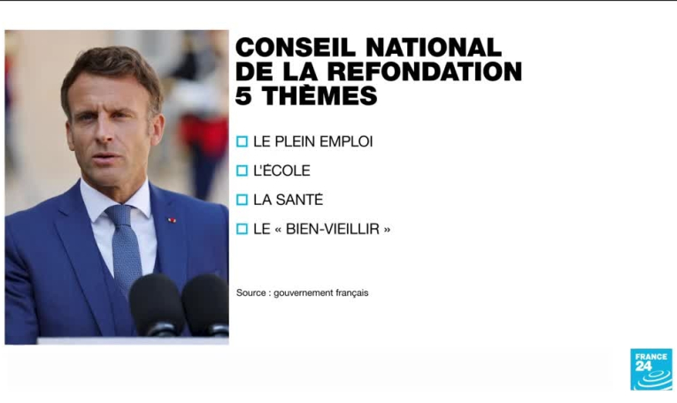 France : coût d'envoi du Conseil national de la refondation donné par Emmanuel Macron