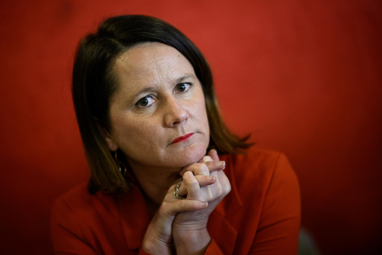 Johanna Rolland le 18 janvier 2023 à Nantes. ( AFP / LOIC VENANCE )