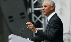 L'ancien président des Etats-Unis Barack Obama lors de l'inauguration de son musée présidentiel à Chicago, le 18 juin 2026 ( AFP / Pedro UGARTE )
