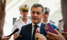 Le ministre de la Justice Gérald Darmanin en visite au centre de détention de Basse-Terre, en Guadeloupe, le 7 décembre 2025 ( AFP / Carla Bernhardt )
