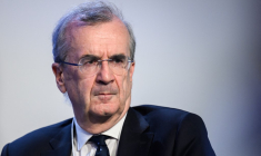 François Villeroy de Galhau à Davos, en Suisse, le 23 mai 2022. ( AFP / FABRICE COFFRINI )