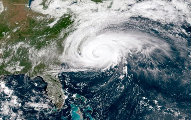 L'ouragan Florence vu du ciel le 13 septembre 2018 ( GETTY IMAGES NORTH AMERICA / Handout )
