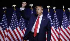 Donald Trump à Rome, aux États-Unis, le 9 mars 2024. ( GETTY IMAGES NORTH AMERICA / CHIP SOMODEVILLA )