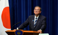 Le Premier ministre japonais Shigeru Ishiba lors d'une conférence de presse après avoir annoncé sa démission, le 7 septembre 2025 à Tokyo ( POOL / TORU HANAI )