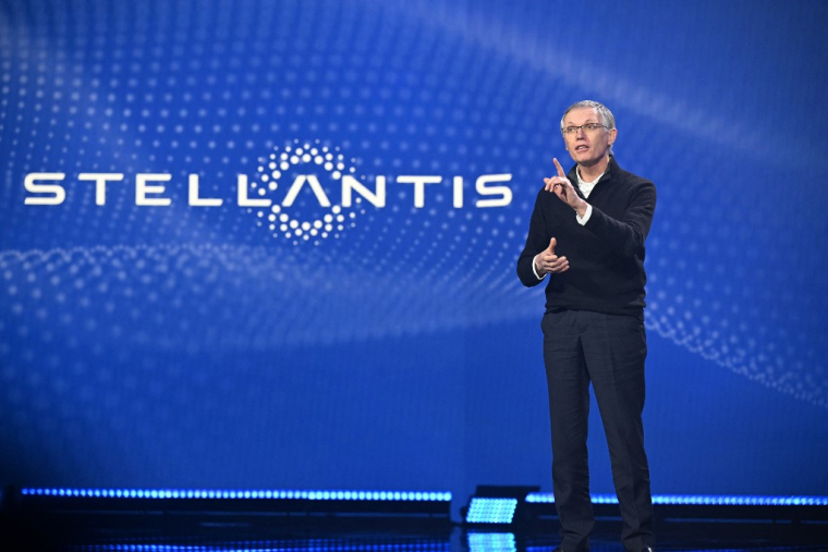 Carlos Tavares à Las Vegas, aux États-Unis, le 5 juin 2023. ( AFP / ROBYN BECK )