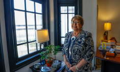 L'ancienne présidente chilienne lors d'un entretien avec l'AFP en décembre 2025 à Santiago ( AFP / Raul BRAVO )