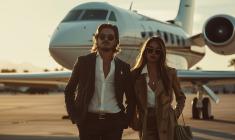 Selon une étude de 2020, 1% de la population mondiale est à l'origine de 50% des rejets de CO2 de l'activité aérienne. (crédit : Adobe Stock / photo générée par IA)