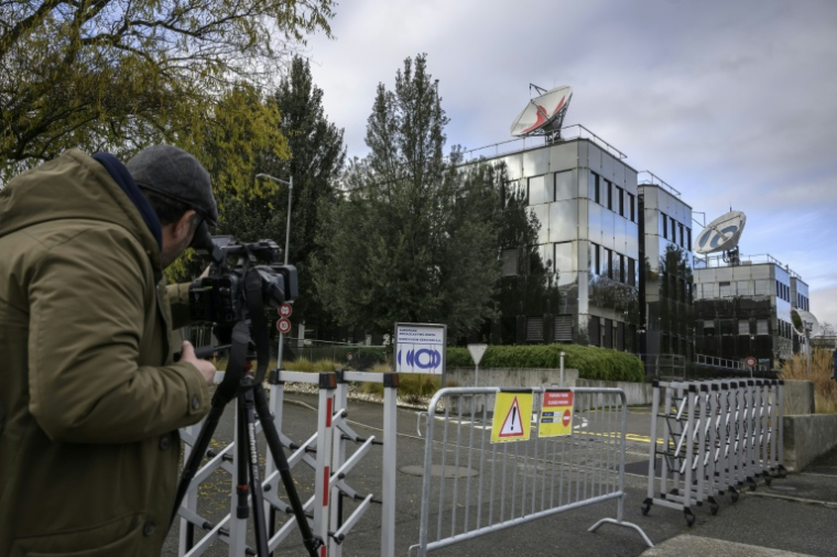 Le siège de l'Union Européenne de Radio-Télévision (UER) à Genève, le 4 décembre 2025 ( AFP / Fabrice COFFRINI )