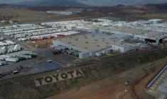 Vue de l'usine de fabrication de Toyota à Tijuana